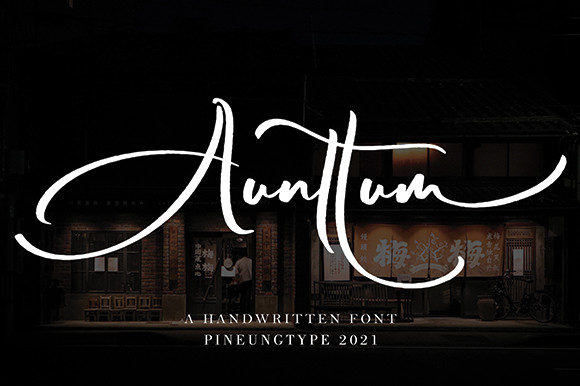Aunttum: A Premium Script Font for Digital Branding