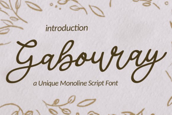 Gabouray: A Vintage Script Typeface for Editorial Design