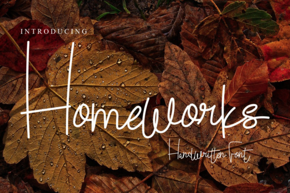 Homeworks: A Delicate Script Font for Editorial Design