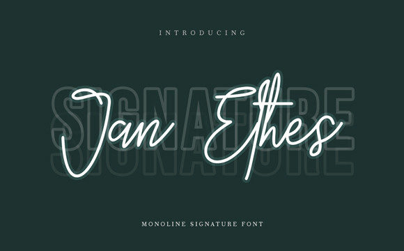 Jan Ethes: Elegant Script Font for Campaigns