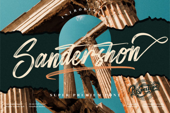 Sandershon Font: A Bold Script for Business Branding