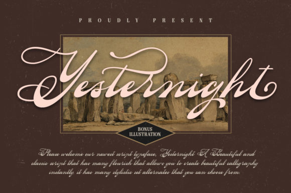 Yesternight Font for Creative Projects